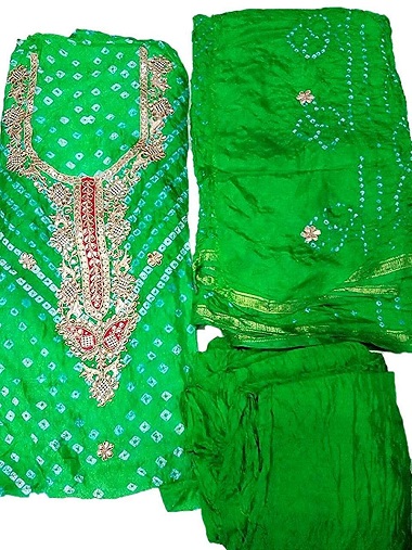 Bandhani Salwar -jakkesæt med spejlværk