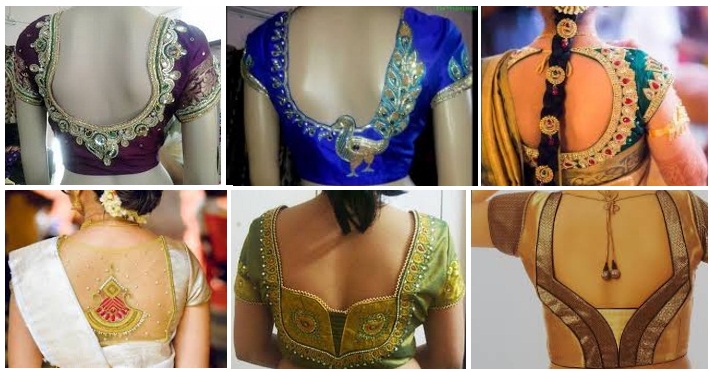 Bluse -hals -designs til Pattu Sarees
