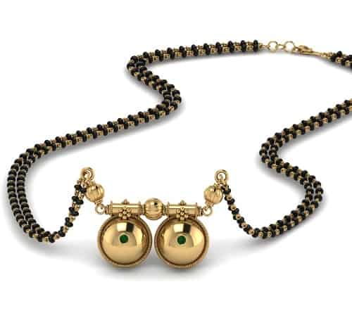 Traditionelle Kempu Bottu Mangalsutras