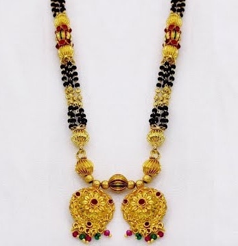 Telugu Kempu Mangalsutra lánc