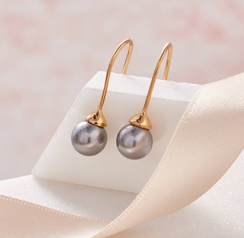 Pearl Drop guld ørering