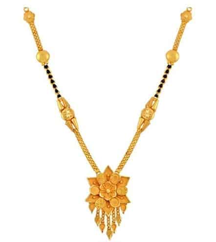 Guldblomstret Mangalsutra -design