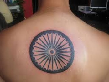 Indiai zászló tetoválás tervezés