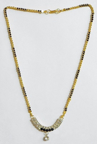 Függő kő szegecselt függő Mangalsutra Design