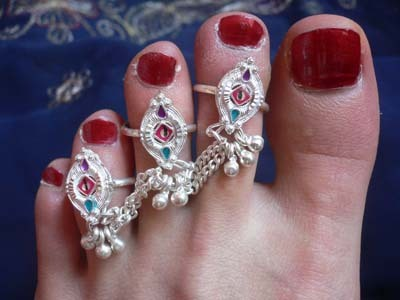 Triple Toe ringe sølv