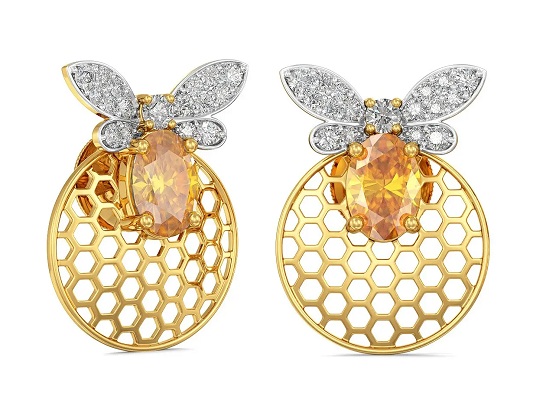 Joyalukkas Honey Bee Design øreringe