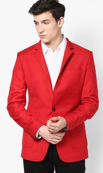 Luc Fashion Dark Red Blazer