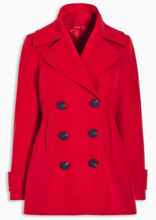 Næste Red Pea Coat Blazer til kvinder