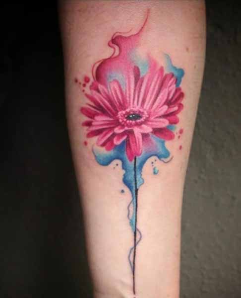 Fiery Gerbera Tattoo