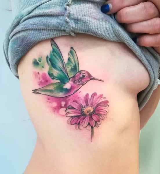Gerbera Daisy akvarell tetoválás