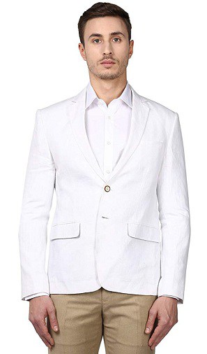 Park Avenue - White Linen Blazer