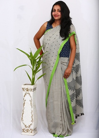 Linned af Linen Jamdani Sarees