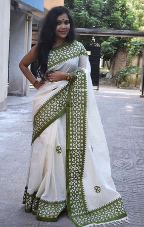 Bhagalpur Linen Saree