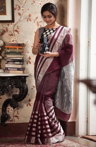 Roopkatha Linned Zari Saree