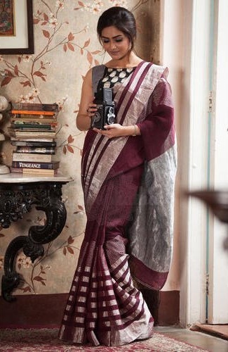 Roopkatha Linned Zari Saree