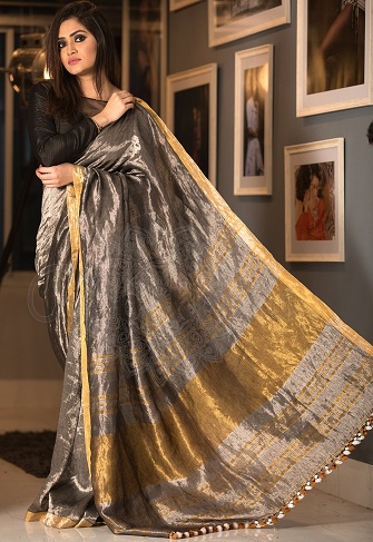 Designer Linen Saree