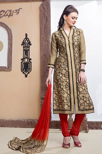 Beige Readymade Churidar