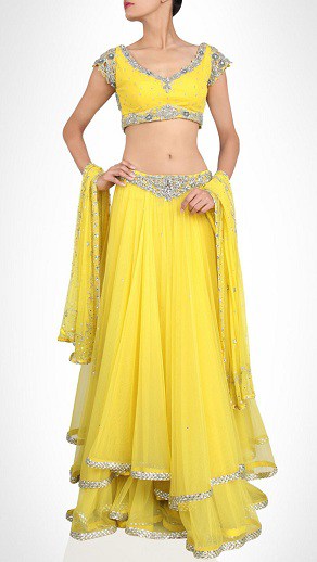 Gul net Lehenga
