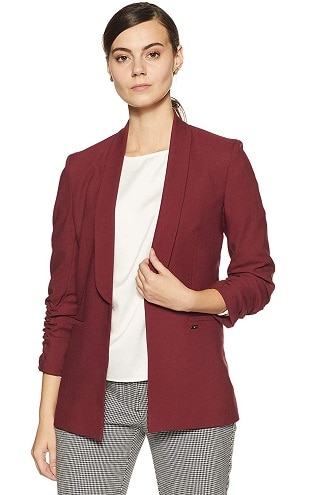 Nyeste Dark Maroon Blazers inden for damemode