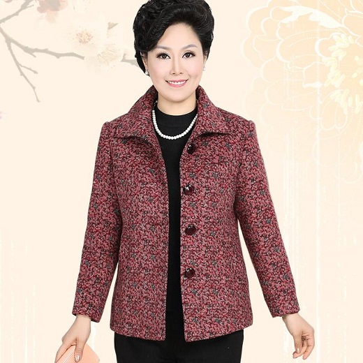 Maroon Uld Blazer Kvinder