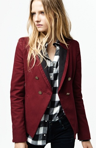 Casual Look - Maroon Blazer til piger