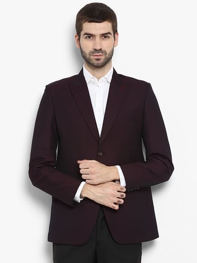 Ennoble Dark Maroon Blazer til mænd