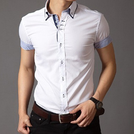 Formelle Slim Fit -kortærmede skjorter til drenge