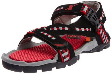 Sparx mænds sorte og røde sandaler