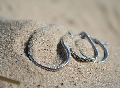 Unik sølvkæde i slangedesign