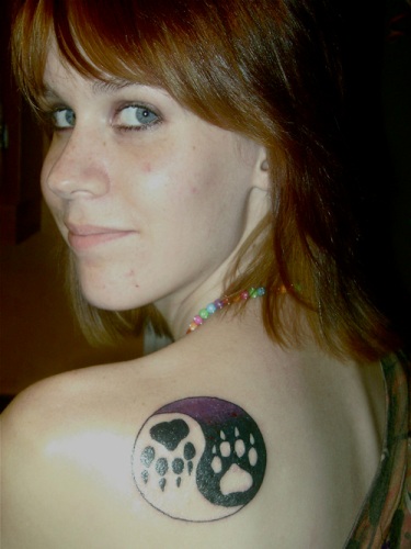 Footprint Yin Yang Tattoo Design