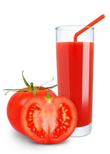 Tomatjuice til glødende hud