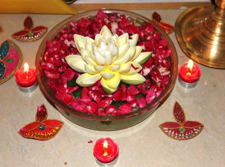 Lotus Rangoli i vand