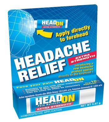 Roll-on olier til behandling af hovedpine
