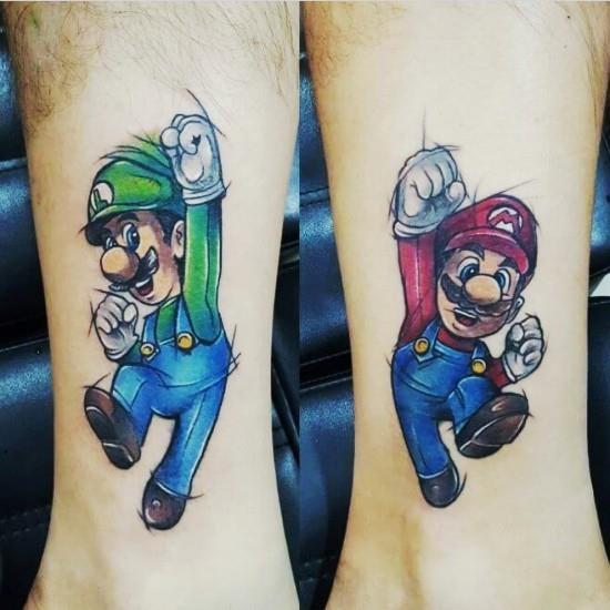 170 luovaa sisaruksen tatuointi -ideaa ja inspiraatiota bruder idee super mario ja luigi