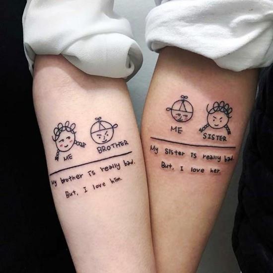 170 luovaa sisaruksen tatuointi -ideaa ja inspiraatiota veljen ja sisaren lainauksista