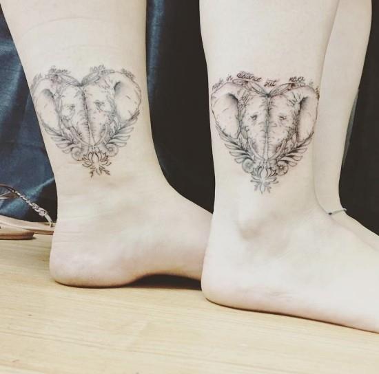 170 luovaa sisaruksen tatuointiideaa ja inspiraatiota norsun sydän sisko söpö