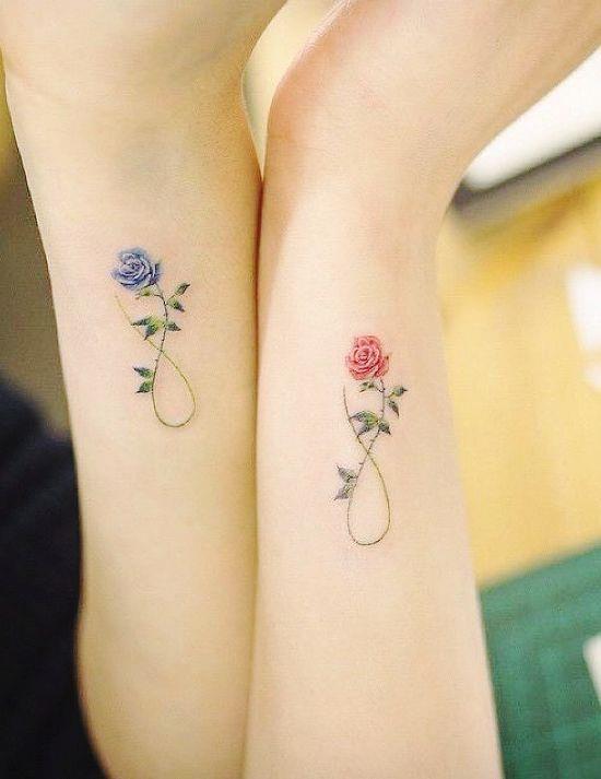 170 luovaa sisaruksen tatuointiideaa ja inspiraatiota loputon symboli ruusulla