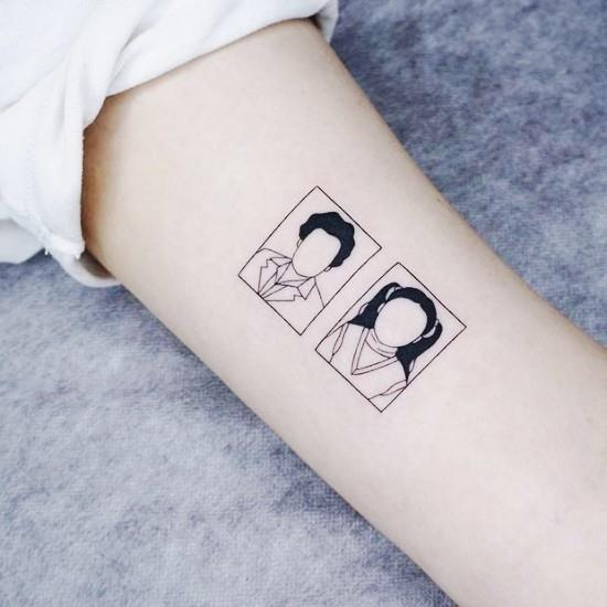 170 luovaa sisaruksen tatuointiideaa ja inspiraatiota perhevalokuvan passisiluetti