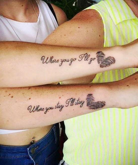 170 luova sisar tatuointi ideoita ja inspiraatiota sormenjälki sydän sisar idea