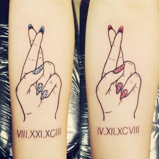170 luovaa sisaruksen tatuointiideaa ja inspiraatiota sormien ristissä lupaavat onnea