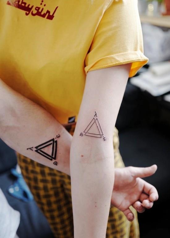 170 luovaa sisaruksen tatuointiideaa ja inspiraatiota geometriset kolmiot veli sisko