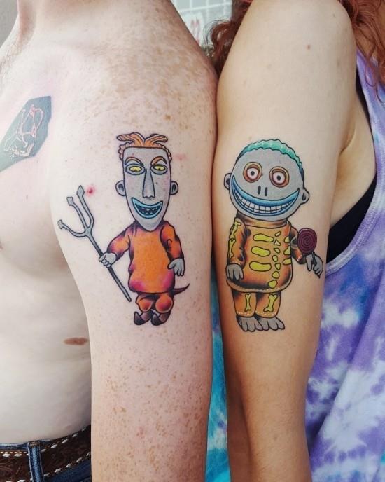 170 luovaa sisaruksen tatuointiideaa ja inspiraatiota kammottavia nukkeja veli sisko
