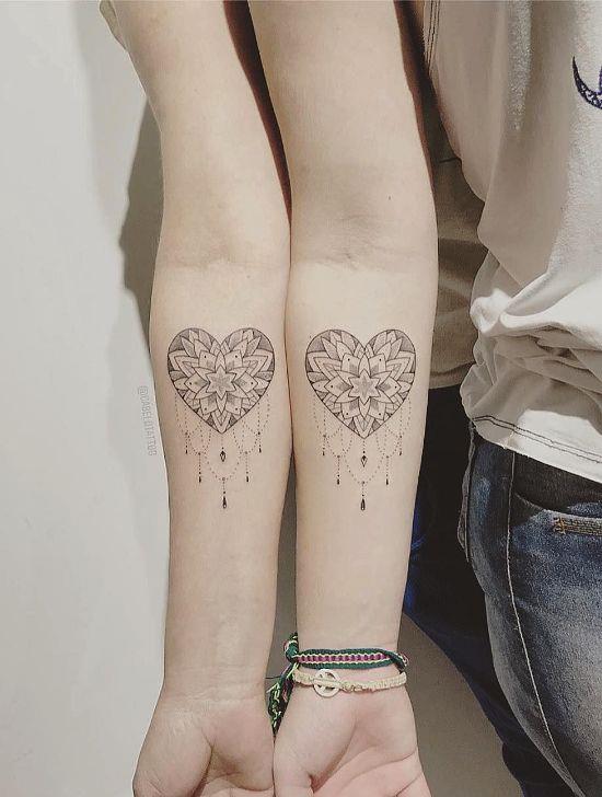 170 luova sisar tatuointi ideoita ja inspiraatiota mandala sydän sisar