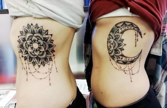 170 luovaa sisaruksen tatuointiideaa ja inspiraatiota mandala sun moon