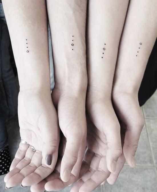 170 luovaa sisaruksen tatuointiideaa ja inspiraatiopistettä neljä sisarusta