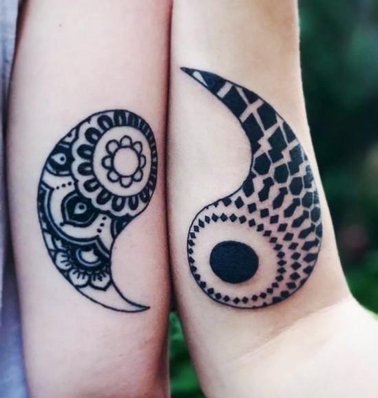 170 luovaa sisaruksen tatuointiideaa ja inspiraatiota yin ja yang mandala