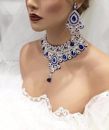 Kundan Bridal Pearl Choker sæt