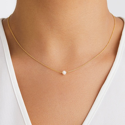 Single Pearl Choker halskæde