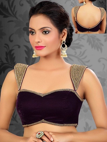 Sweetheart Neck Bluse Til Net Saree