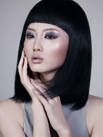 Celebrity fringe bob haircut